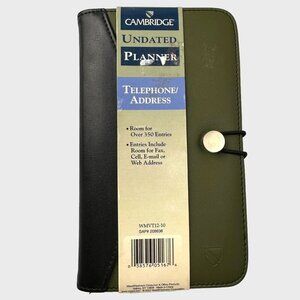 Cambridge Undated Telephone/Address Planner Vintage NOS Old School Memory